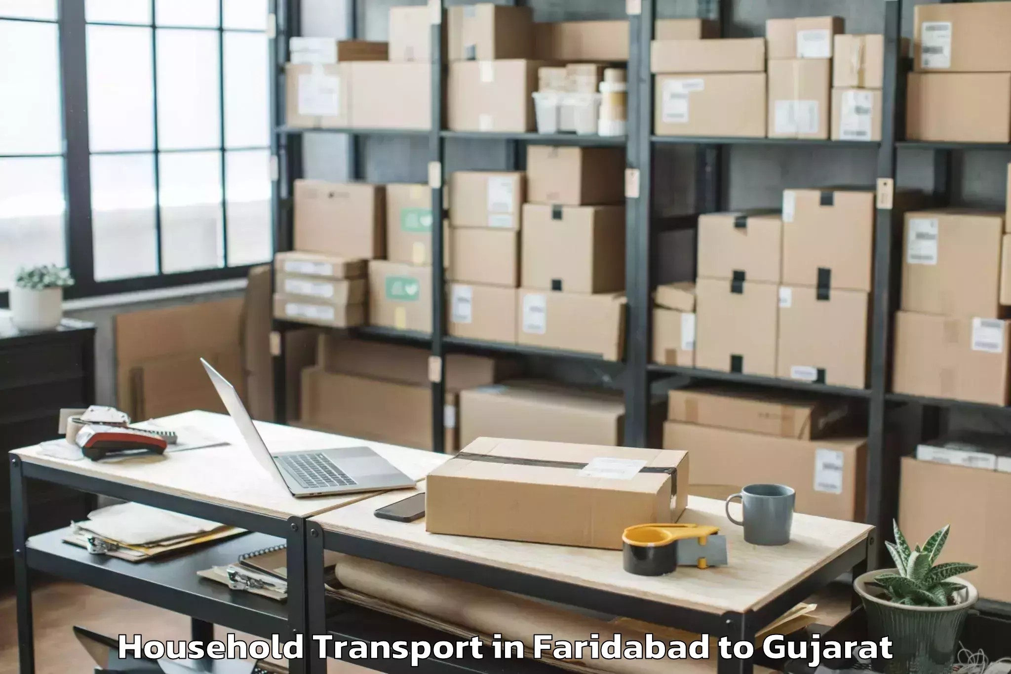 Book Faridabad to Waghai Household Transport Online